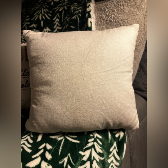 Holiday Pillow Black & White Checkers W/ Red Snow Flake - Picture 2 of 2